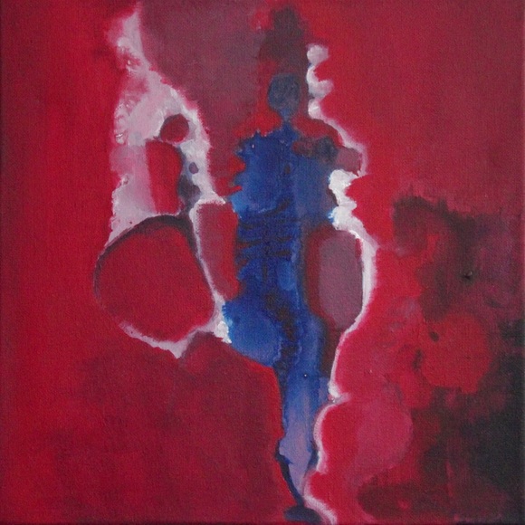 Handmade Abstract Acrylic Painting on Canvas - Picture 1 of 6